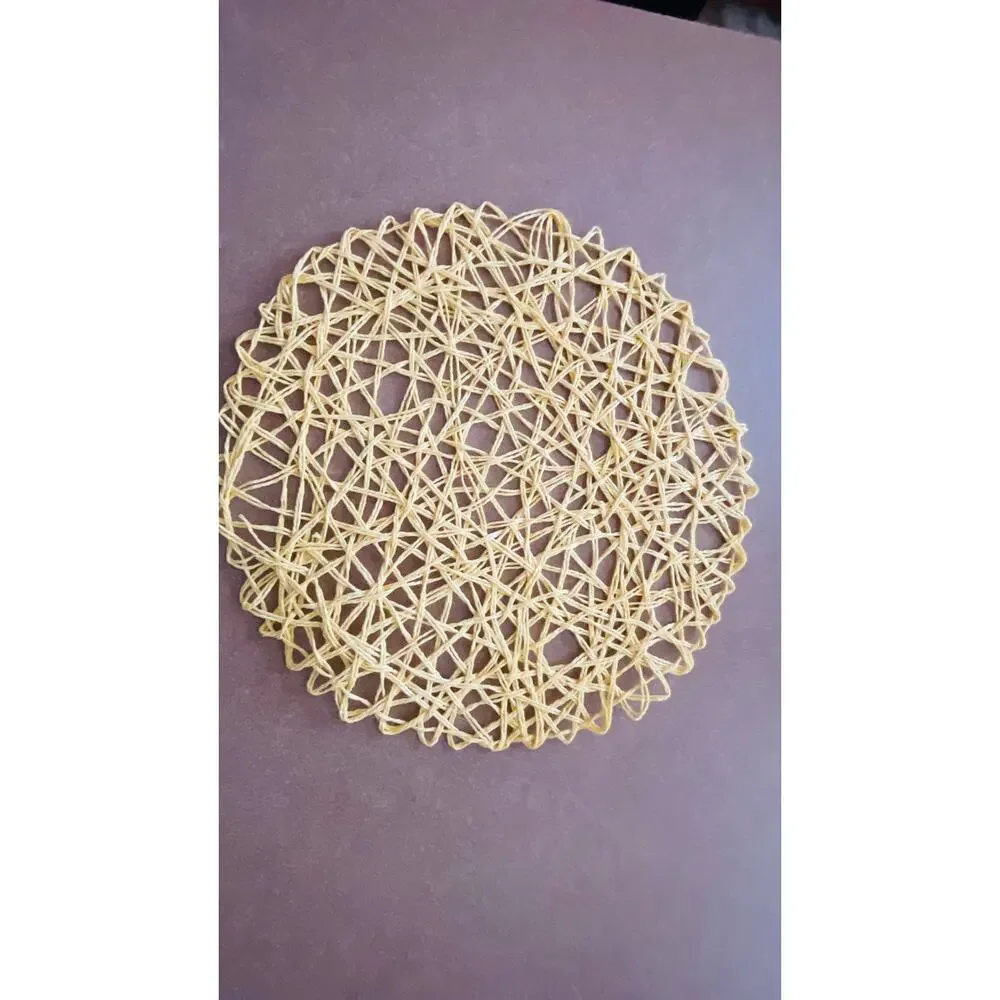 Set of 5 Round Woven Rattan Wicker Placemats 15